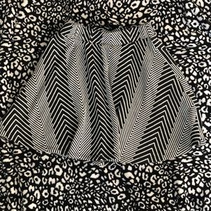 Black and White Skater Skirt